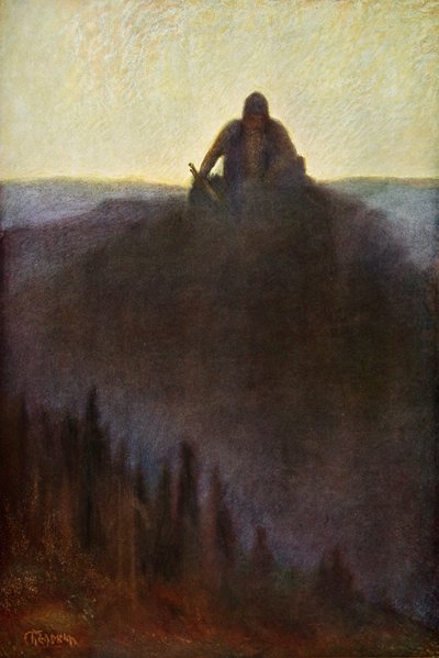 Wotan attend la fin à Valhalla avec sa lance brisée, 1906 - Unbekannt