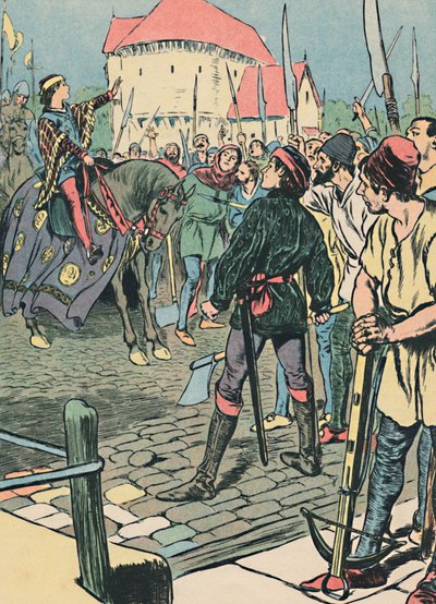 Le jeune roi Richard réprime la rébellion, vers 1907 - Unbekannt
