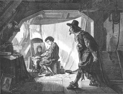 Jeune Rubens surpris par son maître, Van Oort, 1875 - Unbekannt