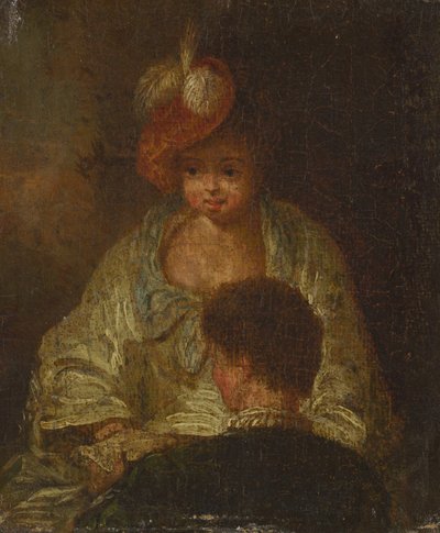 Jeune femme et homme, 18e siècle - Unbekannt