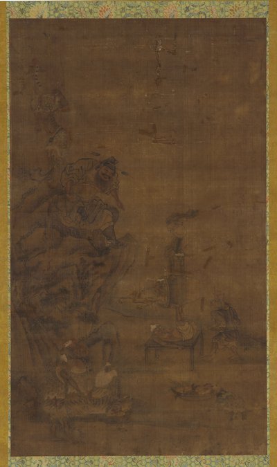 Zhong Kui apprivoisant les cinq pestilences, XVIe-XVIIe siècle - Unbekannt