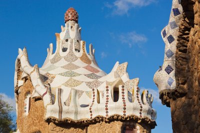 Barcelone, Espagne. Détail du pavillon à l