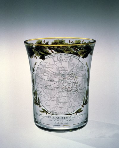 Gobelet soufflé, teinté et émaillé décoré par Samuel Mohn, 1813-14 - Unbekannt Unbekannt