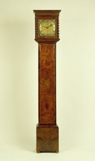 Horloge à long boîtier en noyer de Charles II, par Charles Gretton (fl.1672-1733) - Unbekannt Unbekannt