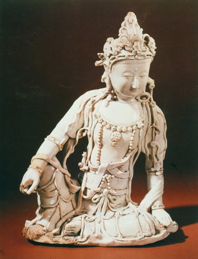 Figure émaillée blanche de Ching-te-Chen d
