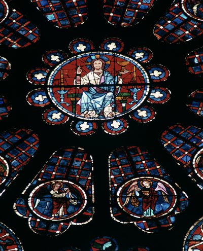 Christ en majesté; rosace sud, vers 1226 - Unbekannt Unbekannt