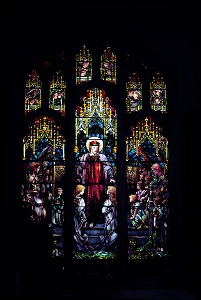Christ avec les petits enfants par Tiffany, 1902 (fenêtre entière) - Unbekannt Unbekannt