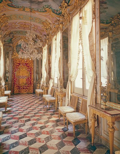 Galerie des Miroirs avec fresques de Lorenzo de Ferrari, Palazzo Spinola, Gênes, Italie - Unbekannt Unbekannt