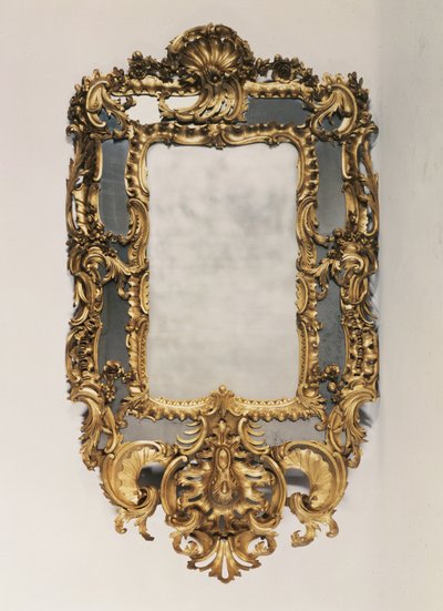 Miroir doré sculpté de George II, milieu du 18e siècle - Unbekannt Unbekannt