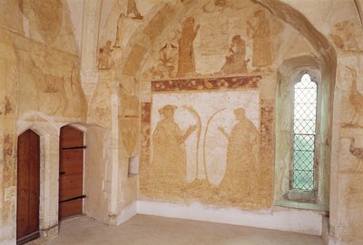 Intérieur montrant des peintures murales, Longthorpe Tower, Cambridgeshire - Unbekannt Unbekannt