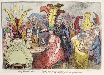 La Route de Lady Godiva - ou - Peeping Tom espionnant Pope Joan Caricature satirique sur la modestie à la mode - Unbekannt Unbekannt