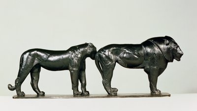 Lion et lionne par Rembrandt Bugatti - Unbekannt Unbekannt
