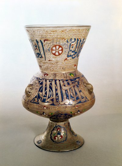 Lampe de mosquée, avec dédicace à Shibi-Abdania Kafur ar-Rumi, milieu du XIVe siècle - Unbekannt Unbekannt