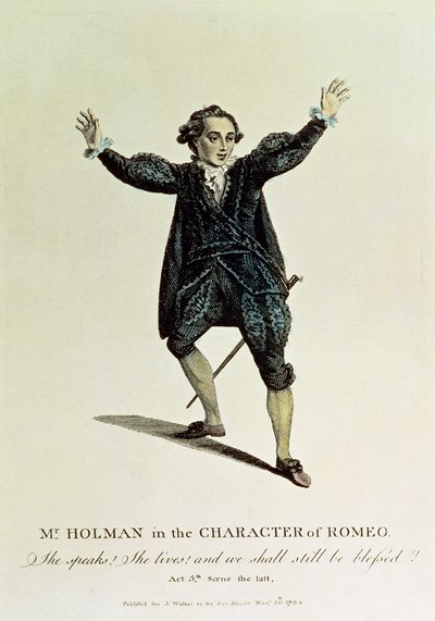 M. Holman dans le rôle de Roméo, publié en 1784 - Unbekannt Unbekannt