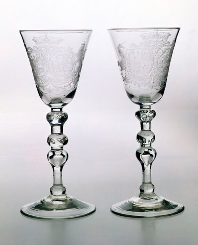 Gobelet à balustre léger de Newcastle avec gravure armoriale hollandaise, XVIIIe siècle - Unbekannt Unbekannt