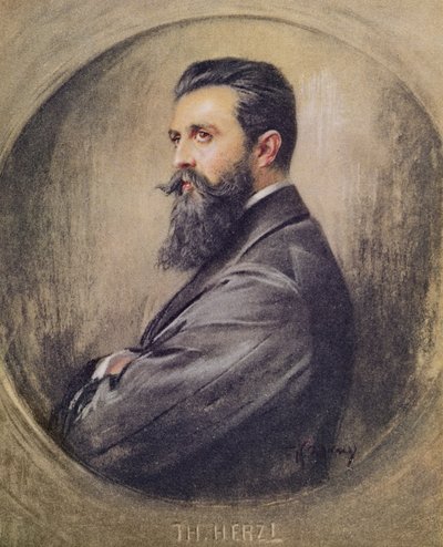 Portrait de Theodor Hertzl (1860-1904) - Unbekannt Unbekannt