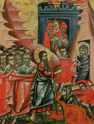 Résurrection de Lazare, icône grecque d