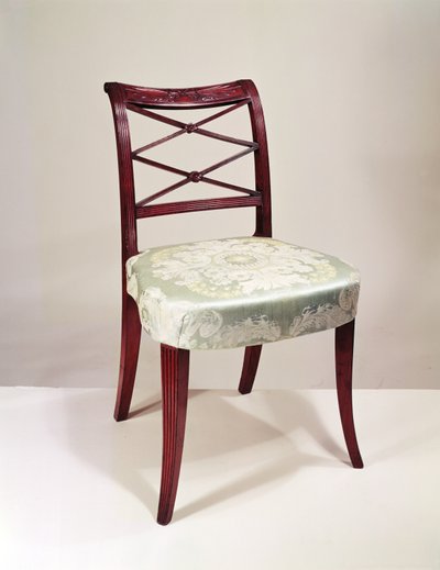 Chaise à dossier enroulé, acajou, par Duncan Phyfe, 1807 - Unbekannt Unbekannt