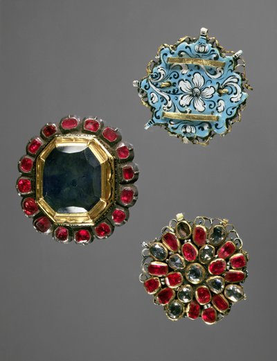 Sélection de broches de costume serties de pierres semi-précieuses, Moscou, début du 18e siècle - Unbekannt Unbekannt