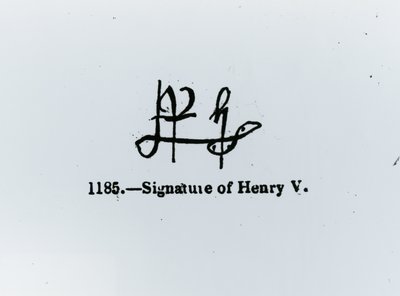 Signature de Henri V (1387-1422) - Unbekannt Unbekannt