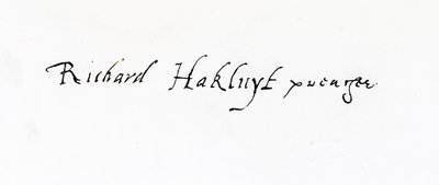 Signature de Richard Hakluyt (vers 1552-1616) - Unbekannt Unbekannt