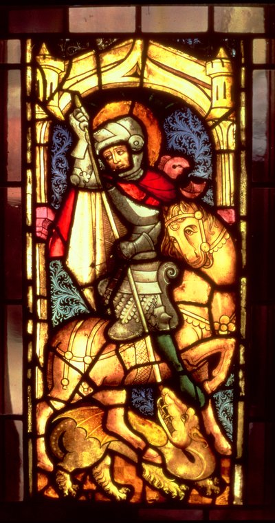 Vitrail représentant Saint Georges et le Dragon de Cologne, c.1300 - Unbekannt Unbekannt