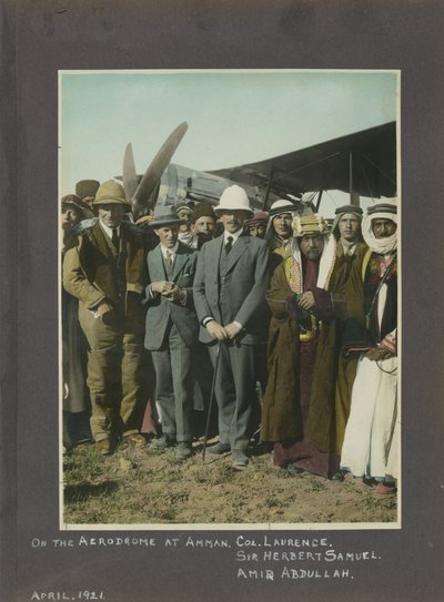 T.E. Lawrence, Sir Herbert Samuel et Amir Abdullah à l