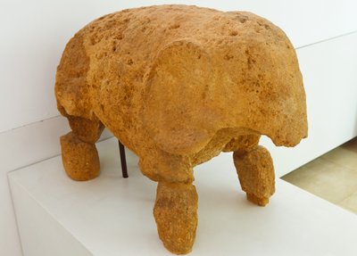Le Complexe Archéologique, Carmona, Province de Séville, Espagne. Sculpture dans le musée d