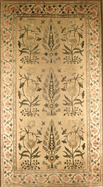 Tapis de sol en velours, Moghol, période de Shah Jahan, 1628-58 - Unbekannt Unbekannt