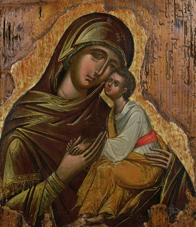 Vierge de Tendresse, icône grecque de Crète, fin du XVe siècle - Unbekannt Unbekannt