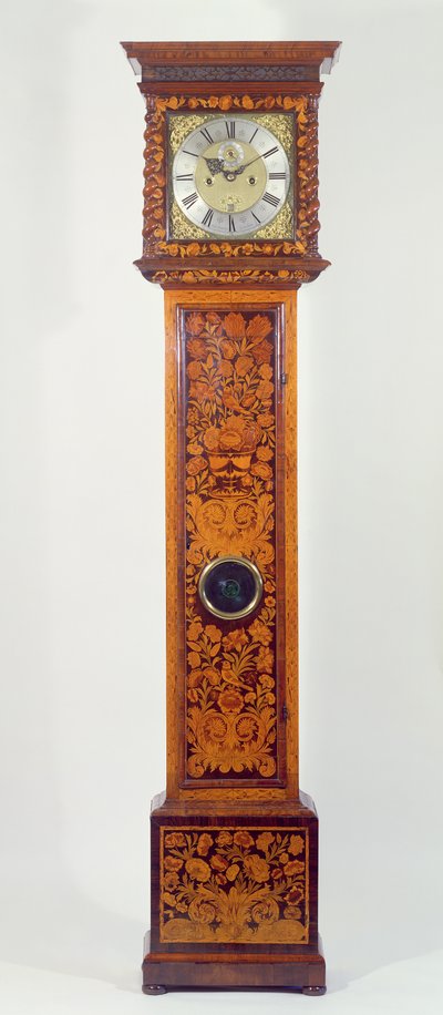 Horloge de parquet en marqueterie de noyer, par Daniel Quare (1649-1712) - Unbekannt Unbekannt