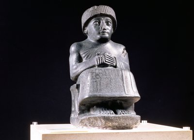 Gudea, Prince de Lagash, statue dédiée à Ningizzada, néo-sumérien, de Telloh, ancien Girsu, vers 2130 av. J.-C. - Unbekannt