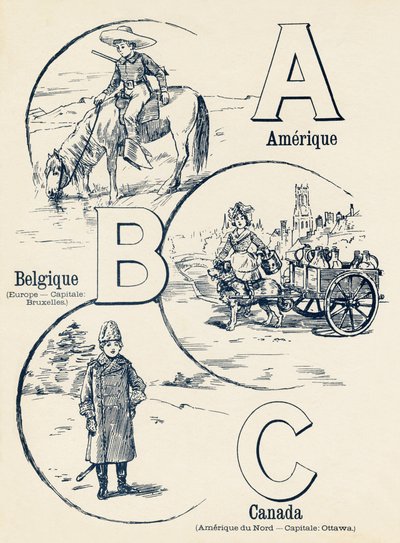 A B C : Amérique, Belgique, Canada - ABC des deux mondes. Émile Guérin, éditeur, Paris, vers 1900 - Unbekannt