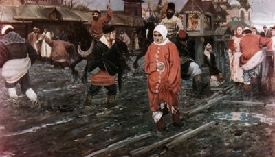 Une rue de Moscou au XVIIe siècle lors d