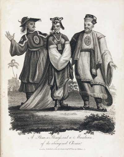 Un prince, une princesse et un mandarin des Chinois aborigènes - Unbekannt