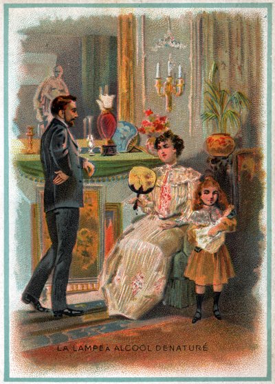 Un salon bourgeois. Un salon de classe moyenne. - Unbekannter Künstler