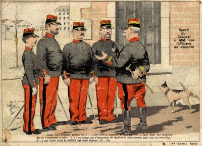 Un colonel parlant aux officiers de réserve. - Unbekannt