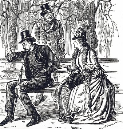 Un couple pratiquant la chiromancie. - Unbekannt