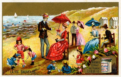 Une journée à la mer en France à la fin du 19ème siècle - Unbekannter Künstler