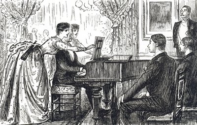 Une soirée musicale à la maison - Unbekannter Künstler