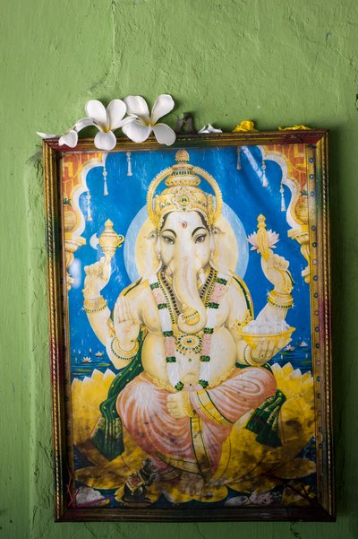 Peinture de la divinité à tête d