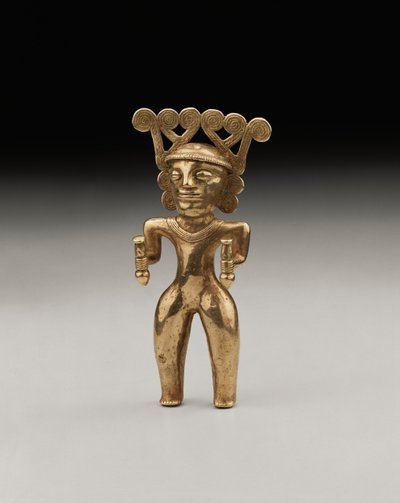 Une rare figure en or de style international d