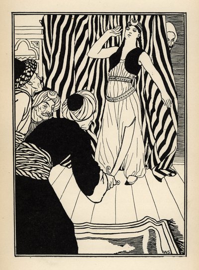 Un sultan cache le Baron de Münchhausen. Illustration de William Strang et JB Clark de « Les Aventures du Baron de Münchhausen » par Rudolf Erich Raspe (1789) - Unbekannt