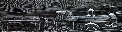 Un train roulant la nuit - Unbekannt