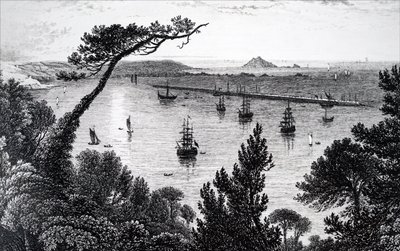 Vue du port de Plymouth - Unbekannt