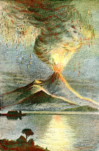 Un volcan en éruption - Unbekannter Künstler