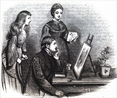 Une jeune artiste présentant son travail - Unbekannt