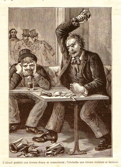Absinthe contre alcool, vers 1900 - Unbekannt