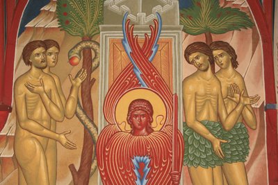 Adam et Ève. Église orthodoxe Saint-Antoine-le-Grand, Saint-Laurent-en-Royans, France - Unbekannt