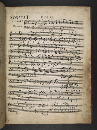 Add MS 41631 f.2r Copie de Beethoven de ses trois premières sonates pour piano en Mib, Fa mineur et Ré - Unbekannter Künstler